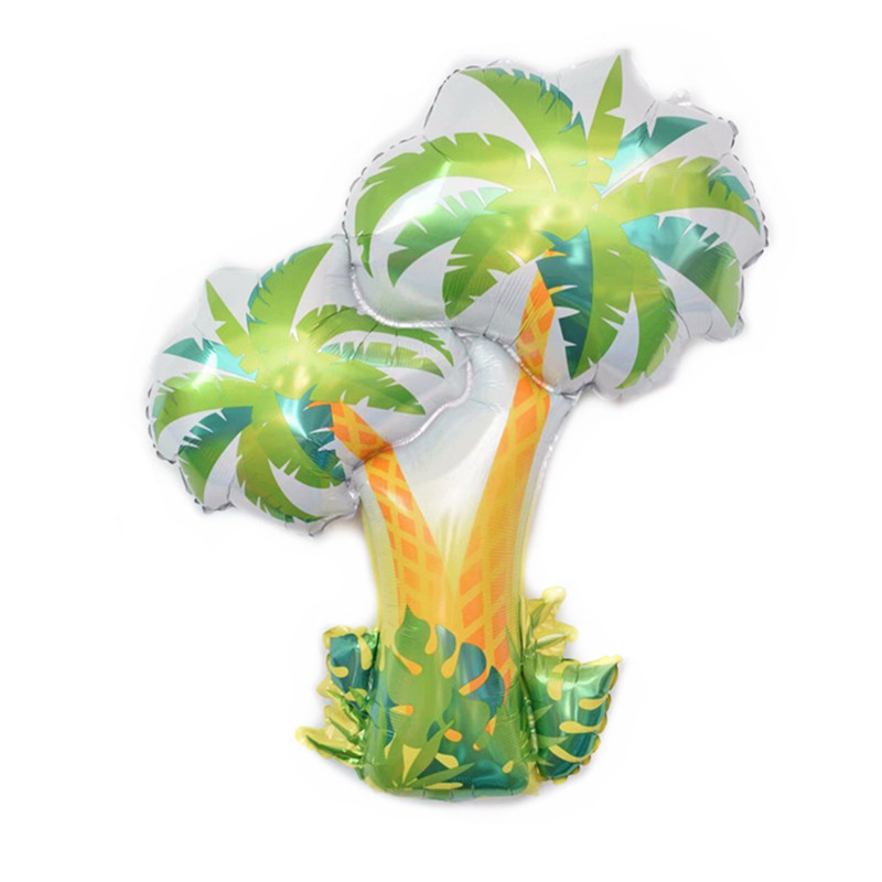 1gab Vasaras kokosriekstu palmas alumīnija folijas balons dzimšanas dienas ballītei balons kāzu ballītes dekorēšanai bērnu duša