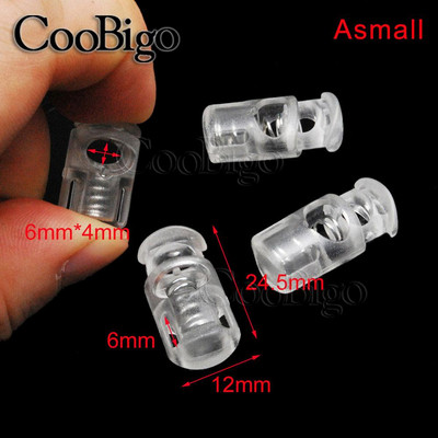 25db Zsinórzár dugó, átlátszó átlátszó kapocs cipőfűzős hátizsákhoz Paracord zsinór Ruházati kötél barkácstartozékok