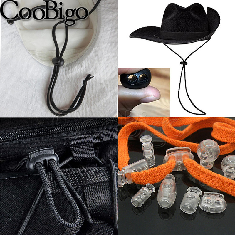 25db Zsinórzár dugó, átlátszó átlátszó kapocs cipőfűzős hátizsákhoz Paracord zsinór Ruházati kötél barkácstartozékok