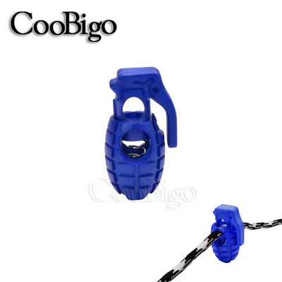 20db gránát zsinór zár rugós billenő dugó Paracord kapocs húzózsinórhoz cipőfűző sportruházat táska kesztyű rugalmas kötél műanyag