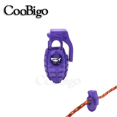 20db gránát zsinór zár rugós billenő dugó Paracord kapocs húzózsinórhoz cipőfűző sportruházat táska kesztyű rugalmas kötél műanyag