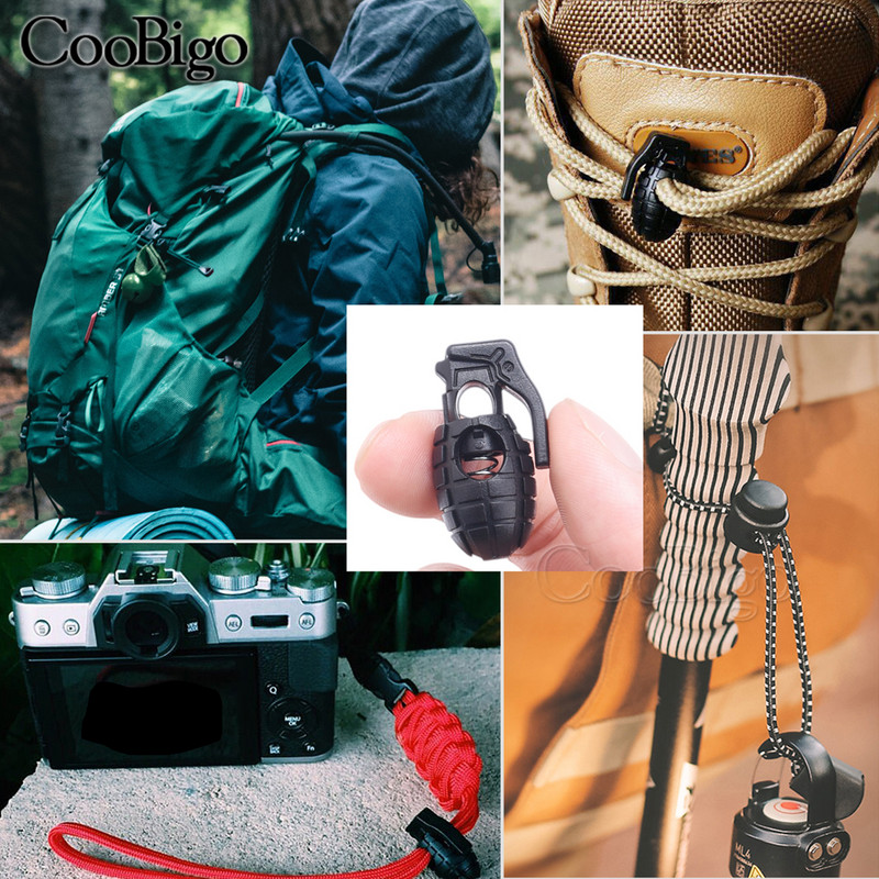 20db gránát zsinór zár rugós billenő dugó Paracord kapocs húzózsinórhoz cipőfűző sportruházat táska kesztyű rugalmas kötél műanyag
