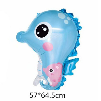 1τμχ Νέο καρτούν Seahorse χταπόδι μπαλόνι αγόρι κορίτσι διακόσμηση πάρτι γενεθλίων μεμβράνη αλουμινίου μπαλόνι μπαλόνι σε σχήμα ζώου μωρό