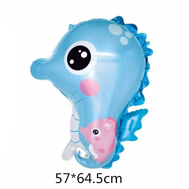 1τμχ Νέο καρτούν Seahorse χταπόδι μπαλόνι αγόρι κορίτσι διακόσμηση πάρτι γενεθλίων μεμβράνη αλουμινίου μπαλόνι μπαλόνι σε σχήμα ζώου μωρό