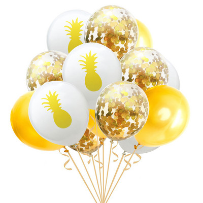 15 gab Flamingo Havaju tropu lateksa balons konfeti vizulis baloni dzimšanas dienas kāzu ballīšu piederumi, DIY ballīšu dekorācijas