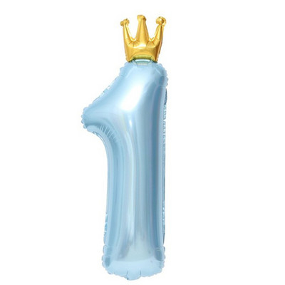 1. boldog születésnapot szám korona fólia lufi fiú lány első buli dekoráció gyerekeknek baba az egyéves születésnapom globos kellékei