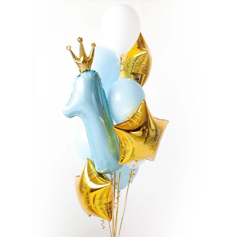 1. boldog születésnapot szám korona fólia lufi fiú lány első buli dekoráció gyerekeknek baba az egyéves születésnapom globos kellékei