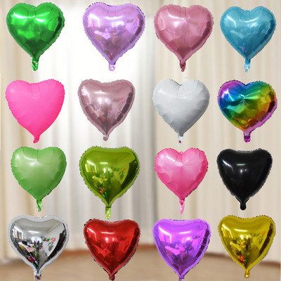 Balon din aluminiu cu inimă de 18 inch pentru petrecerea de aniversare Mirele Mire Nuntă/Decor de Crăciun Baloane din folie Globos Livrare gratuită 1buc