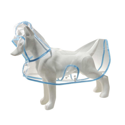 XS-4L naminių šunų šuniukų drabužiai vandeniui atsparūs skaidrūs lietaus drabužiai madingi spalvoti briaunos dizaino paltai nuo lietaus dideliems šunims, kostiumai