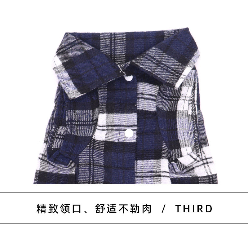 Kisállat ruhák Kockás ing Kutya macska rövid ujjú ruházat maci bumeráng corgi kiskutya nyári divat ing Ruhák