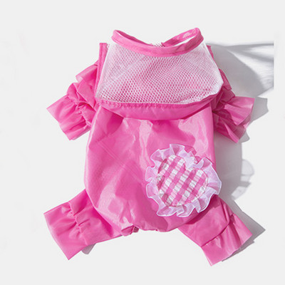 Zils kucēns lietusmētelis četrām kājām ūdensizturīgs viss iekļauts lietus lietus pončo pret netīrumiem Artifact Pet Love ūdensizturīgs apģērbs