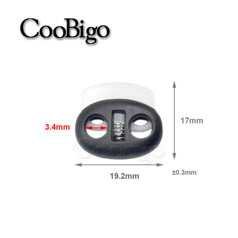 10db Vezetékzár Gyöngyütköző Kapcsoló Műanyag Cipőfűző Sportruházat Hátizsák Zsinór bilincs Barkács kézműves kiegészítők Átlátszó