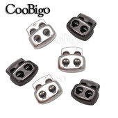 10 gab. Vada slēdzenes aizbāznis, sviras skava Plastmasas apavu šņores štrope Sporta apģērba cepure mugursoma apģērba virve DIY piederumi, divi caurumi