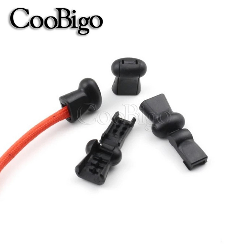 10gab Vadu gali, rāvējslēdzējs, velkams, virves slēdzene, plastmasa krāsaina sporta apģērbam, apavu aukle Paracord Molle taktiskās mugursomas piederumi