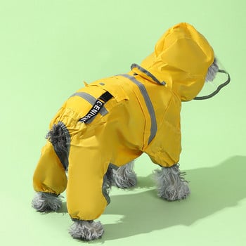 Καλοκαιρινό νέο αδιάβροχο για κατοικίδια, αδιάβροχο υλικό με κουκούλα από πολυεστέρα, μπουφάν υψηλών προδιαγραφών σε όλα τα μεγέθη, αντανακλαστικά ρούχα για σκύλους, ρούχα για κατοικίδια