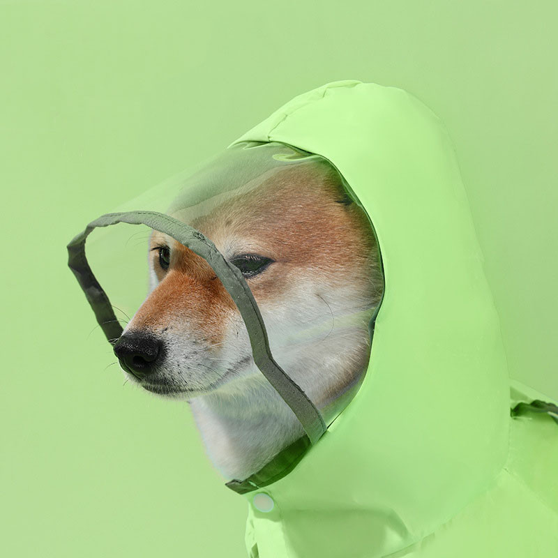 Nyári új kisállat esőkabát Vízálló kapucnis poliészter taff anyag Csúcskabát Minden méret Kutya Fényvisszaverő Ruházat Kisállatruházat