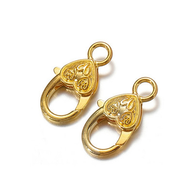 10db 26x15MM szív alakú homár kapocs kampók retro kulcstartó kapcsok karkötő csat barkács ékszer készítés Kulcskarika komponensek