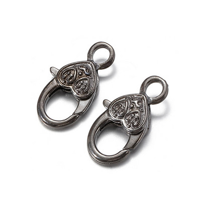 10db 26x15MM szív alakú homár kapocs kampók retro kulcstartó kapcsok karkötő csat barkács ékszer készítés Kulcskarika komponensek