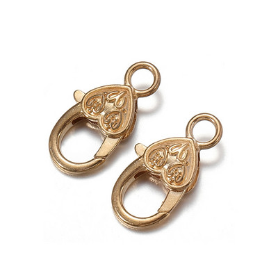 10db 26x15MM szív alakú homár kapocs kampók retro kulcstartó kapcsok karkötő csat barkács ékszer készítés Kulcskarika komponensek