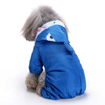 Αδιάβροχο παλτό για σκύλους κατοικίδιων ζώων Αδιάβροχο για γάτα Αδιάβροχο για εξωτερικούς χώρους Κουκούλα ένδυση Jumpsuit Puppy Rainy Day Casual αδιάβροχο μπουφάν