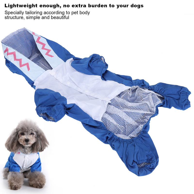 Kisállat kutya esőkabát macska esőkabát kültéri esőruházat kapucnis ruházat jumpsuit kiskutya esős nap alkalmi vízálló kabát