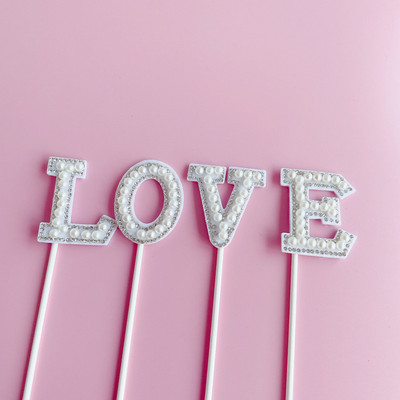 DIY MOM kūkas deserta dekorēšana Priecīgas Mātes dienas dāvanu kūku pildītāji, balti dzijas piederumi dzimšanas dienas ballītei kāzu mīlestības kūkas virsmai