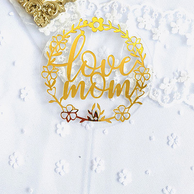 DIY MOM kūkas deserta dekorēšana Priecīgas Mātes dienas dāvanu kūku pildītāji, balti dzijas piederumi dzimšanas dienas ballītei kāzu mīlestības kūkas virsmai