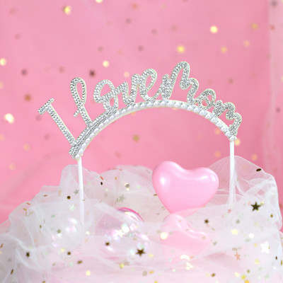 DIY MOM kūkas deserta dekorēšana Priecīgas Mātes dienas dāvanu kūku pildītāji, balti dzijas piederumi dzimšanas dienas ballītei kāzu mīlestības kūkas virsmai