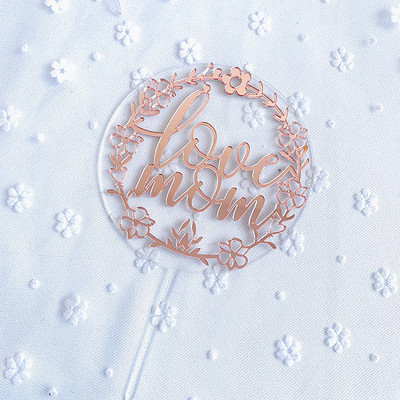 DIY MOM kūkas deserta dekorēšana Priecīgas Mātes dienas dāvanu kūku pildītāji, balti dzijas piederumi dzimšanas dienas ballītei kāzu mīlestības kūkas virsmai