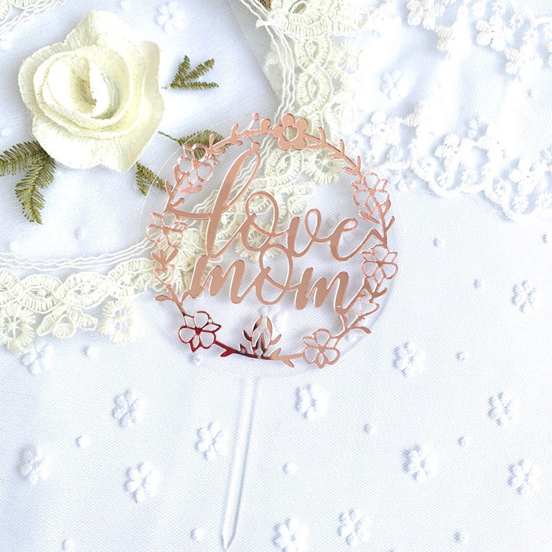 DIY MOM kūkas deserta dekorēšana Priecīgas Mātes dienas dāvanu kūku pildītāji, balti dzijas piederumi dzimšanas dienas ballītei kāzu mīlestības kūkas virsmai