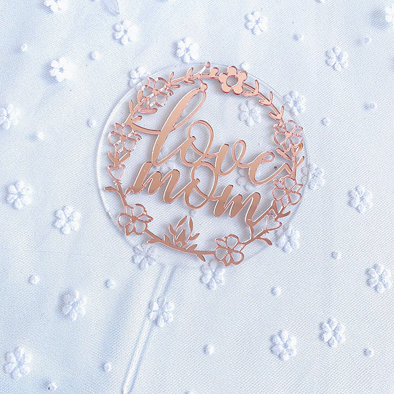 DIY MOM kūkas deserta dekorēšana Priecīgas Mātes dienas dāvanu kūku pildītāji, balti dzijas piederumi dzimšanas dienas ballītei kāzu mīlestības kūkas virsmai