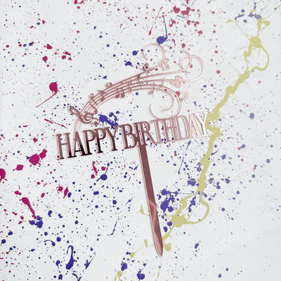 Megkülönböztető zene Boldog születésnapi tortadíszek Zenés jegyzetek Születésnapi tortafeltét zenészekhez Születésnapi buli tortadíszek