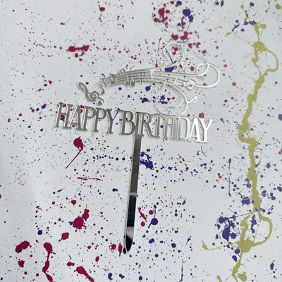 Megkülönböztető zene Boldog születésnapi tortadíszek Zenés jegyzetek Születésnapi tortafeltét zenészekhez Születésnapi buli tortadíszek