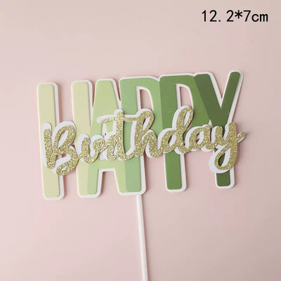 Boldog születésnapot Tortafedő Papír Színes levél parti kellékek Boldog születésnapot Rózsaszín kék tortadíszek Ajándékok