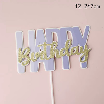 Boldog születésnapot Tortafedő Papír Színes levél parti kellékek Boldog születésnapot Rózsaszín kék tortadíszek Ajándékok