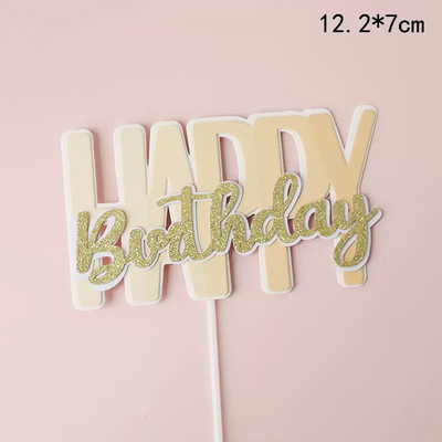 Boldog születésnapot Tortafedő Papír Színes levél parti kellékek Boldog születésnapot Rózsaszín kék tortadíszek Ajándékok