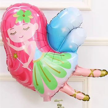 Cute Elf Fairy Balloon 40 ιντσών Pink Number Foil Balloon Princess Birthday Baloon Girl 1st 2nd 3rd Birthday Balon Babyshower