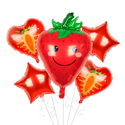 Suvise sünnipäevapeo puu alumiiniumkilest õhupallikomplekt maasika-apelsini arbuusi ananassi avokaado havai peokaunistus