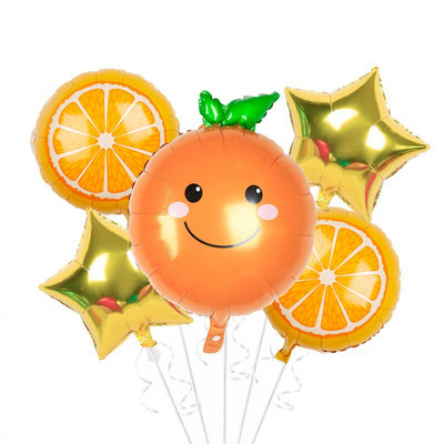 Suvise sünnipäevapeo puu alumiiniumkilest õhupallikomplekt maasika-apelsini arbuusi ananassi avokaado havai peokaunistus