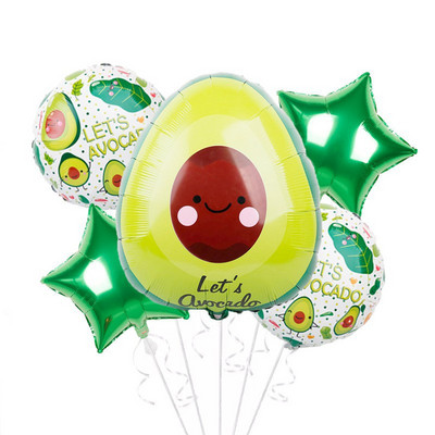Suvise sünnipäevapeo puu alumiiniumkilest õhupallikomplekt maasika-apelsini arbuusi ananassi avokaado havai peokaunistus