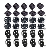 10 DB kültéri táskák műanyag csatok Zárak csúszásmentes műanyag esernyővonal Zár Cipőfűző Gomblyuk Zár Nagy nyílás