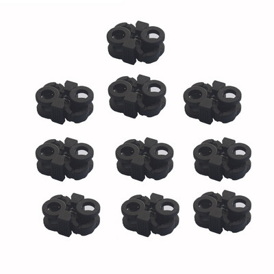 10 DB kültéri táskák műanyag csatok Zárak csúszásmentes műanyag esernyővonal Zár Cipőfűző Gomblyuk Zár Nagy nyílás