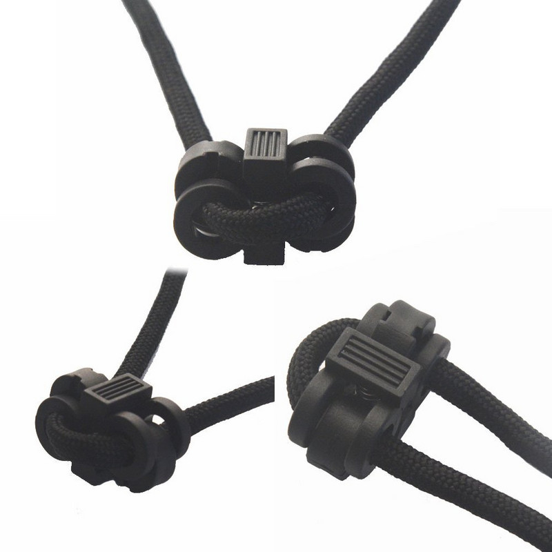 10 DB kültéri táskák műanyag csatok Zárak csúszásmentes műanyag esernyővonal Zár Cipőfűző Gomblyuk Zár Nagy nyílás