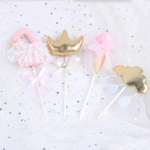 coroană decor tort pentru nuntă lebădă argintie Golden cygnus petrecere de aniversare decor tort tort decor decor