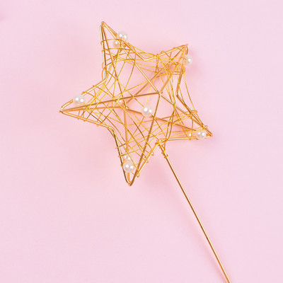 Csillag tortadísz torta zászló Fém torta cédula tortadísz Desszert dekoráció születésnapi kellékek Hold tortadísz