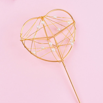 Csillag tortadísz torta zászló Fém torta cédula tortadísz Desszert dekoráció születésnapi kellékek Hold tortadísz