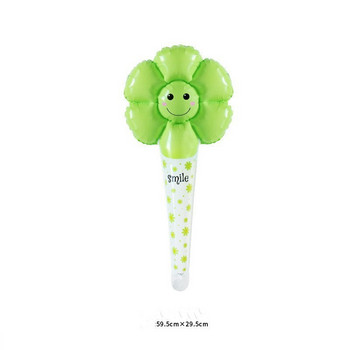 5 τεμάχια /Σετ Smiley Daisy Handheld Stick Clapper Αλουμίνιο Boho Flower Balloons Για Γάμο Γάμου Baby Shower παιδικό παιχνίδι προμήθειες