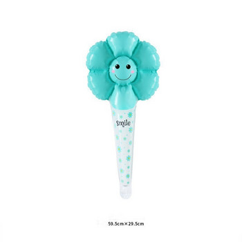 5 τεμάχια /Σετ Smiley Daisy Handheld Stick Clapper Αλουμίνιο Boho Flower Balloons Για Γάμο Γάμου Baby Shower παιδικό παιχνίδι προμήθειες