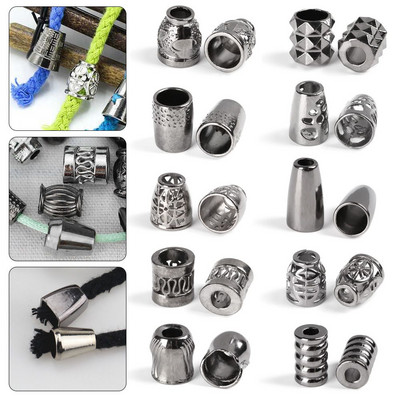 10pcs Buckle Hole Diameter 5~12mm Knife Lanyards Decoration Metal Charms Buckle Paracord Beads Paracord Bracelet Accessories