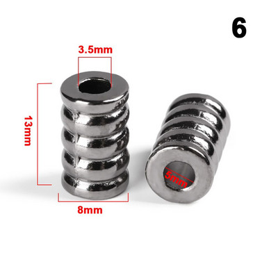 10 vnt Sagties skylės skersmuo 5 ~ 12 mm Peilio juostelės Dekoracija Metaliniai pakabukai Sagtis Paracord karoliukai Paracord apyrankės priedai